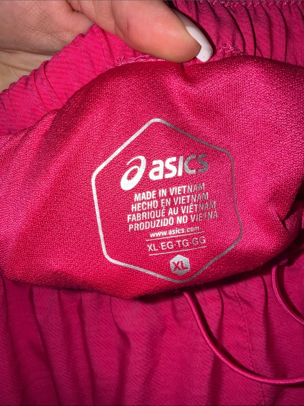 ASICS Women's Bright Pink Athletic Shorts - Picture 2 of 3